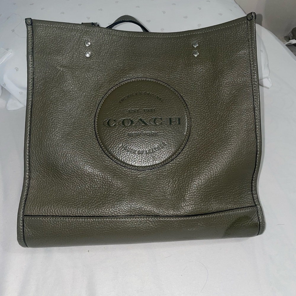 Coach Dark Green Leather Bag